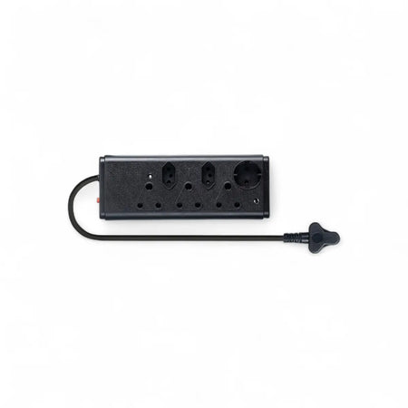 Lesco 6 Way Black Multi Plug Adaptor