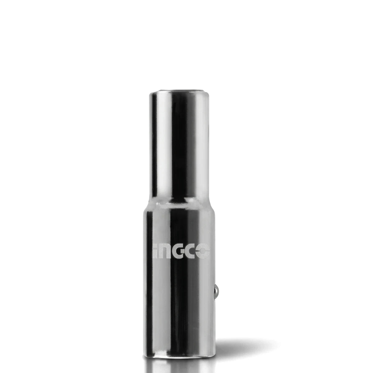 Metallic silver 10mm 1/2-inch drive 6-point deep hex socket, an essential hand tool for fastening nuts and bolts.