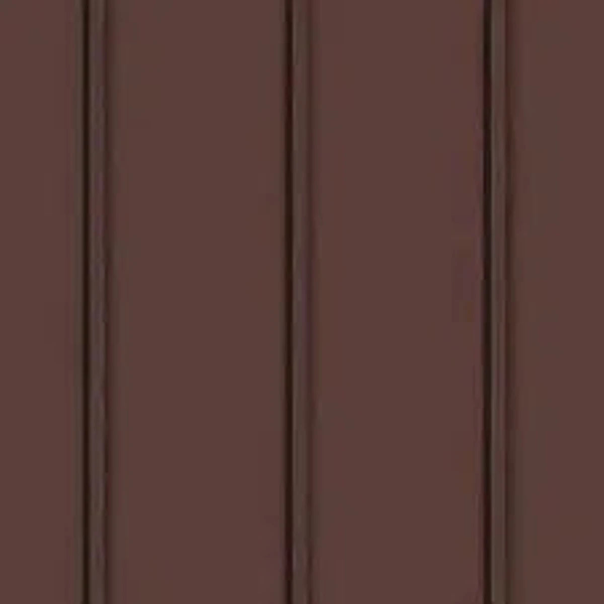 Close-up view of a dark brown corrugated Iron C/Dek IBR 0.35MM roof sheet with vertical lines.