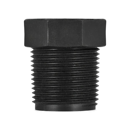 Black 20mm x 15mm irrigation reducing bush with a hexagonal head and threaded body for pipe connections.