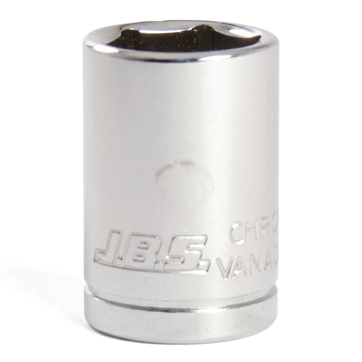 Jbs 1/2-Inch Drive 16mm socket in chrome finish, shown from the front standing upright.