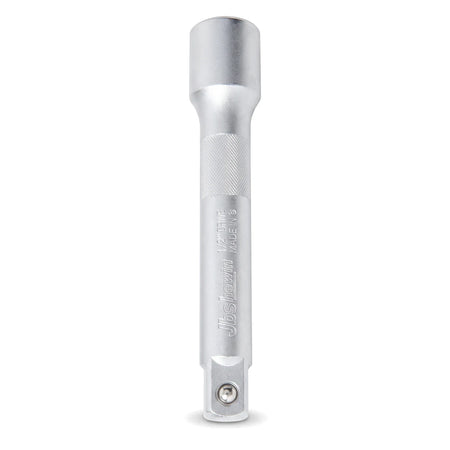 Jbs 1/2-Inch Drive Extension Bar, 125mm length, silver metal finish, shown vertically on white background.