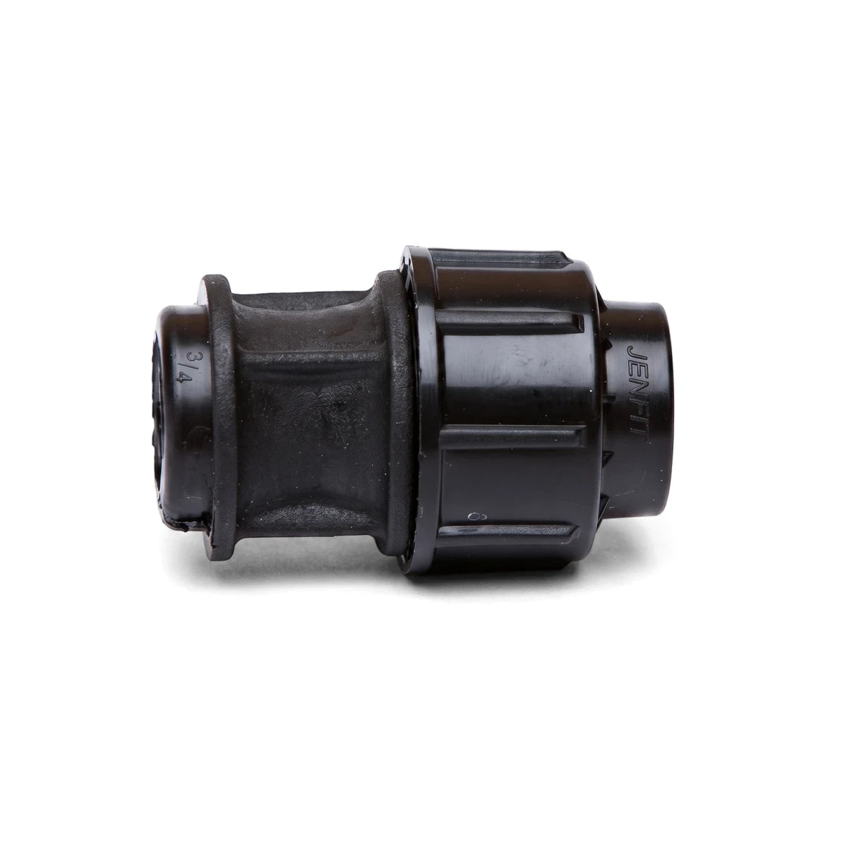 Black Jenfit compression adapter, 32mm x 1/2 inch, for connecting pipes and fittings in plumbing systems.