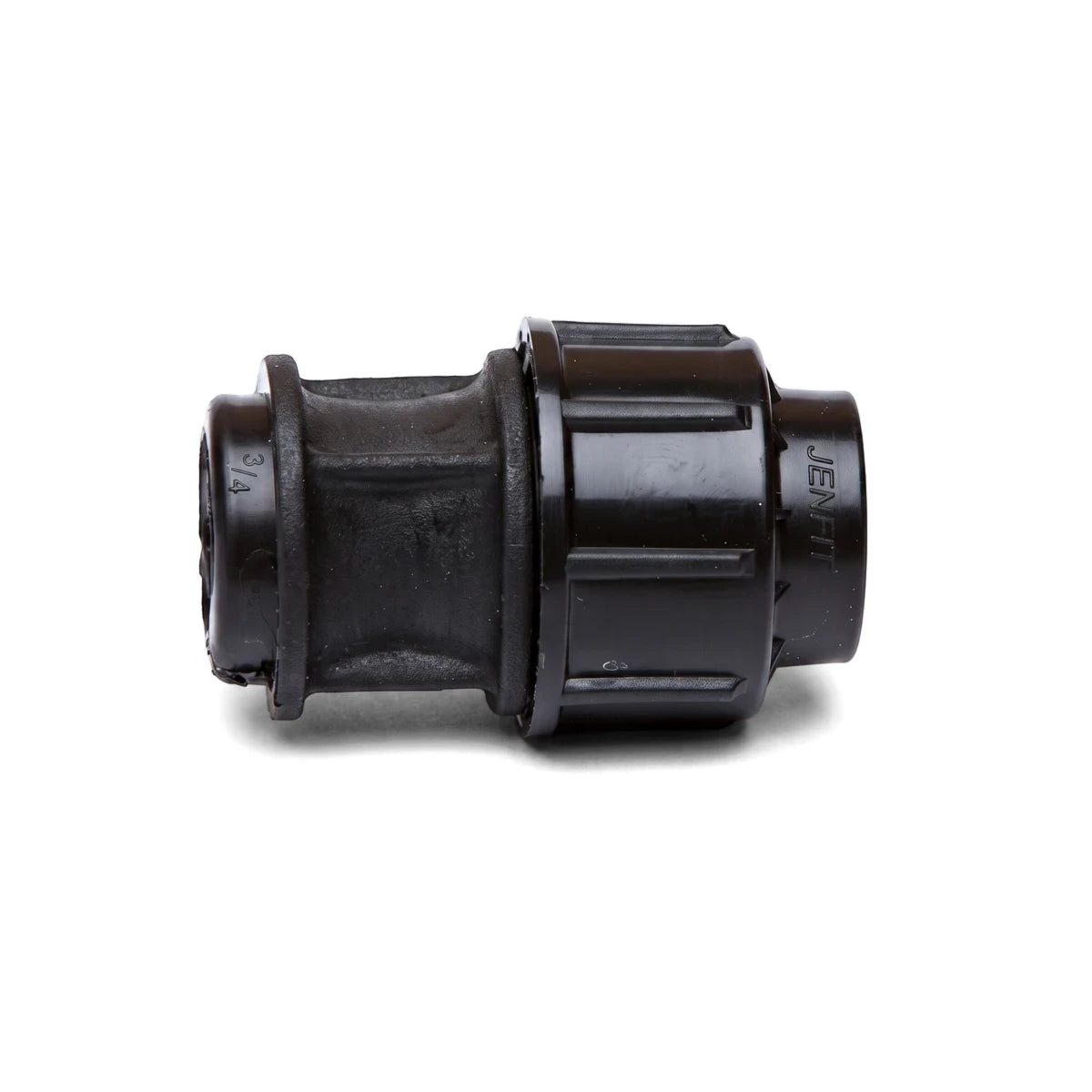 Black plastic Jenfit Female Adapter (40mm x 1 inch) pipe fitting for plumbing applications.