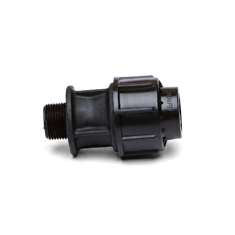 Jenfit Male Adapter (50mm x 1 1/4") in black plastic, with a threaded end and compression fitting detail.