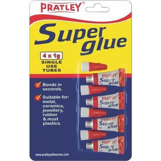 Pratley Superglue (4 X 1g) Bubble Pack