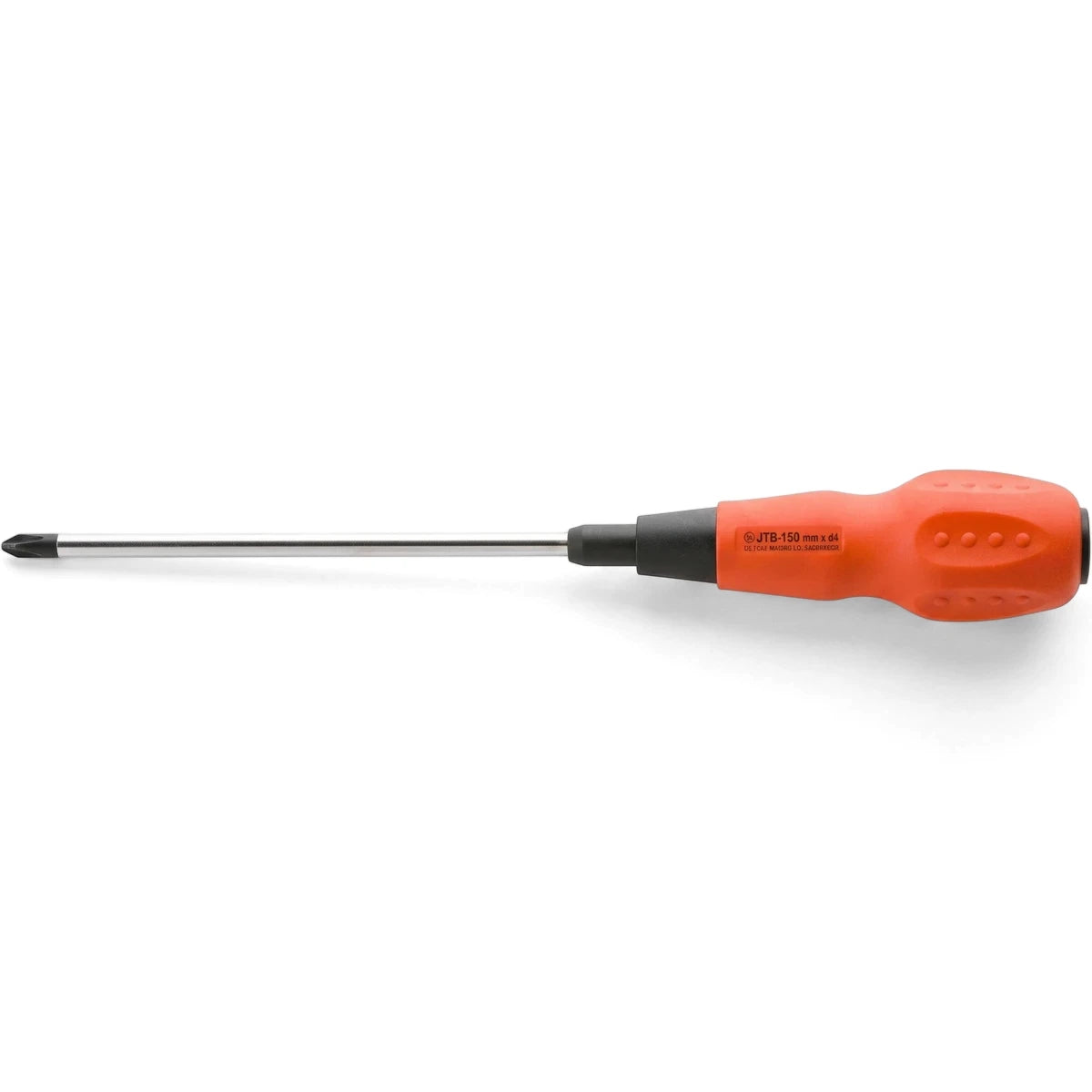 A Jtech Phillips Screwdriver (Ph3 X 200mm) featuring an orange ergonomic handle and a black-tipped silver shaft, displayed