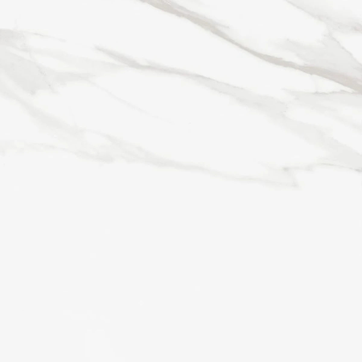 Close-up of a Lappato Bianco tile, featuring a polished white surface with subtle gray veining.