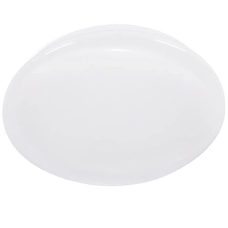 White oval LED ceiling light fitting E27 60W, 240mm diameter, for interior illumination.