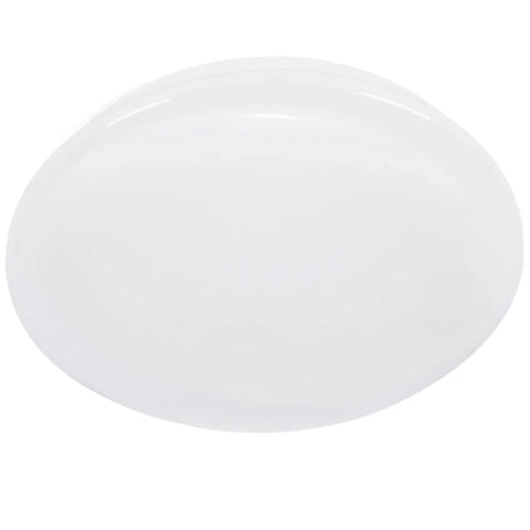 White oval LED ceiling light fitting E27 60W, 240mm diameter, for interior illumination.