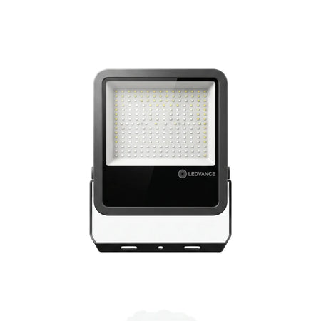 Dark gray rectangular LED Performance Floodlight 165W Daylight with a white LED panel, many light-emitting diodes, and a
