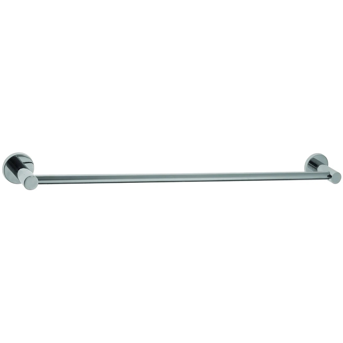 Modern Los Angeles 700mm single towel rail in polished chrome, wall-mounted for bathroom use.