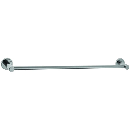 Modern Los Angeles 700mm single towel rail in polished chrome, wall-mounted for bathroom use.