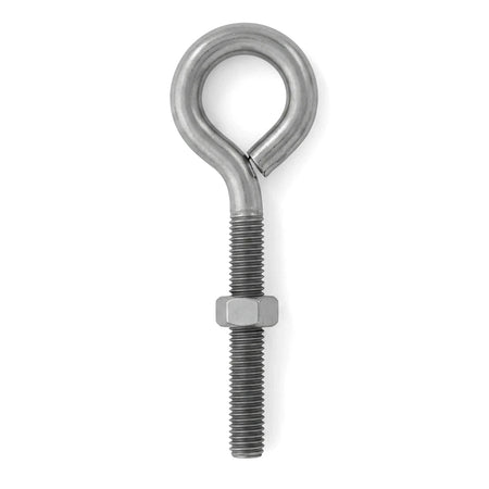A close-up view of a silver metallic M12X150 eye bolt with a threaded shaft and a hexagonal nut, designed for secure