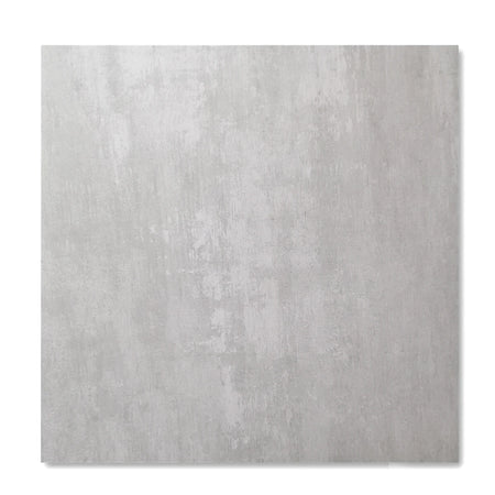 Matrix Grey 60X60 Tile featuring a distressed concrete look with varying light grey tones, viewed from above.