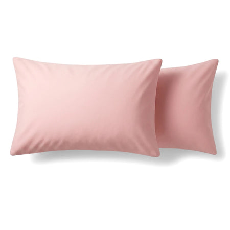 Two pink Microfibre Blush standard pillowcases, presented as a 2-pack on a plain background, showcasing their soft texture.