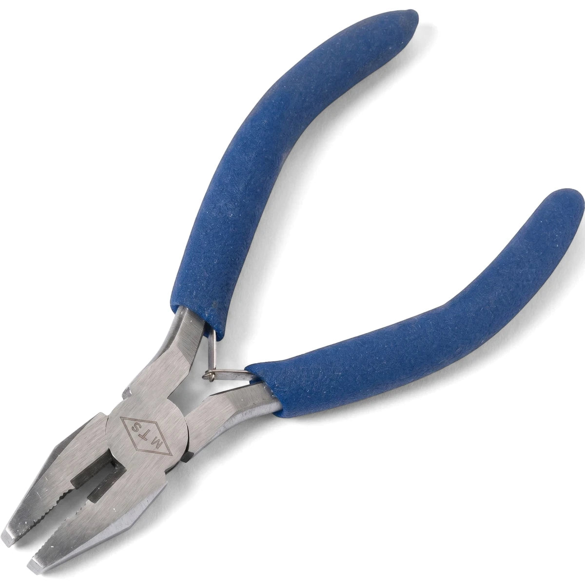 Mini Combination Pliers - 115mm with blue ergonomic handles and silver metal jaws, essential for various crafting and repair