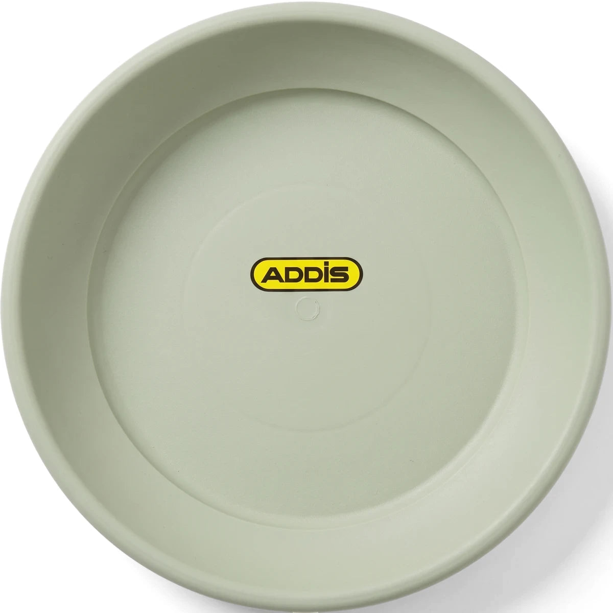 Mocha Venus Pot Saucer 36cm, a pale green circular plastic saucer with a subtle concentric design and a brand logo.
