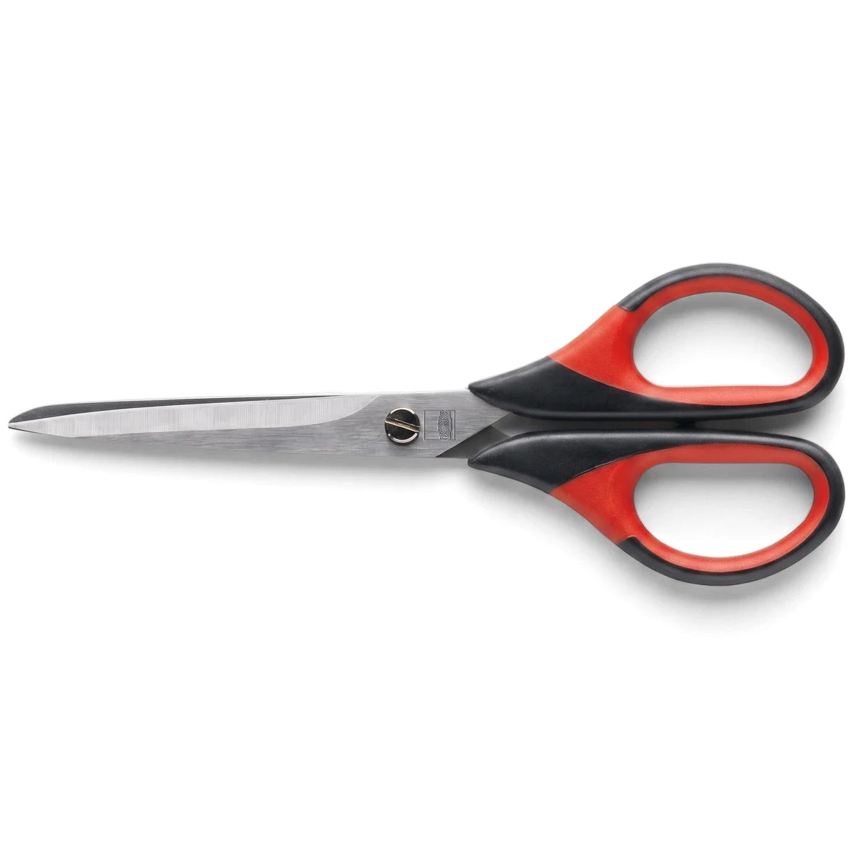 Multi-Purpose Shear D821 160mm with silver blades and ergonomic red and black handles, shown horizontally.