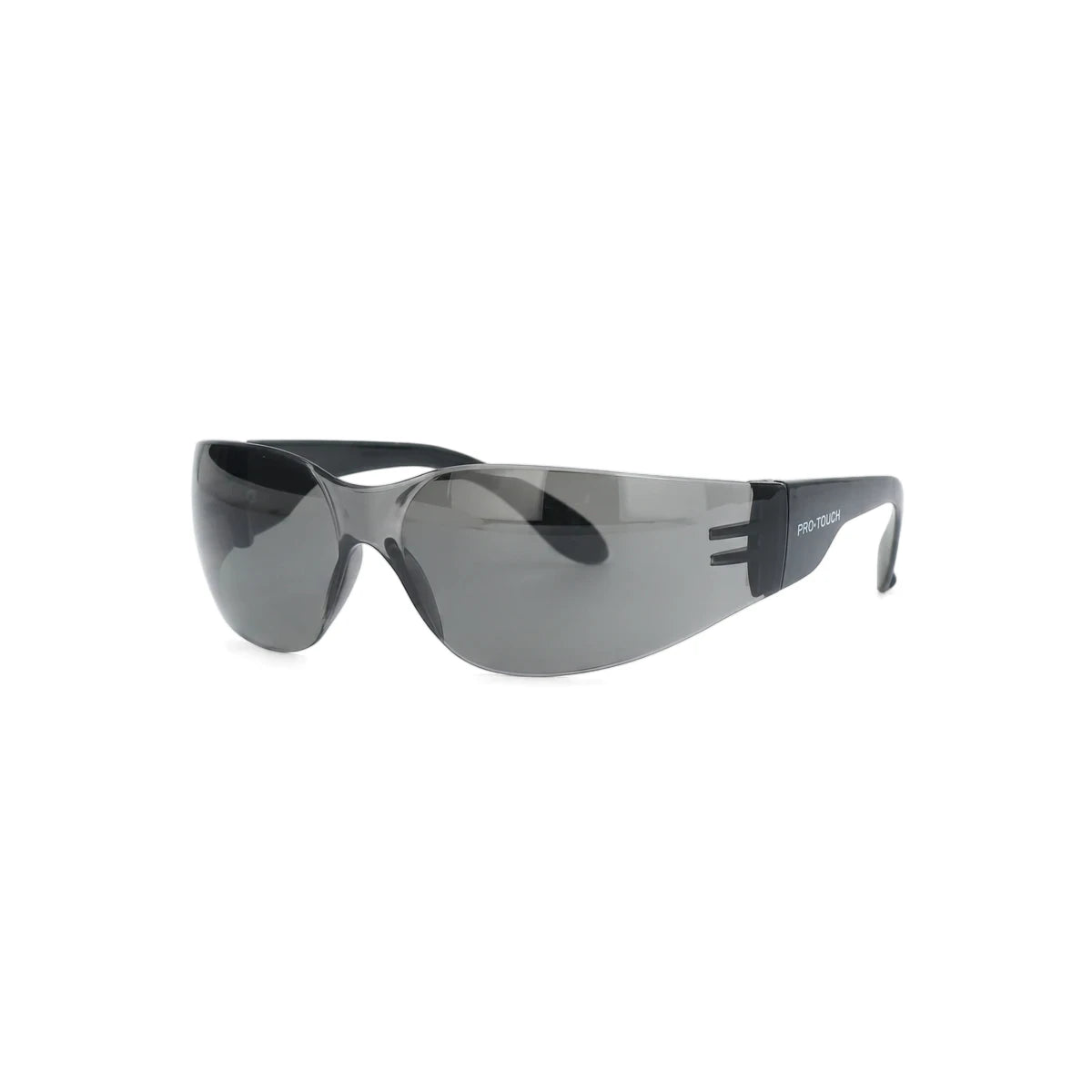 Opti Gear Sporty Safety Spectacles with grey lenses and black frames, designed for eye protection.