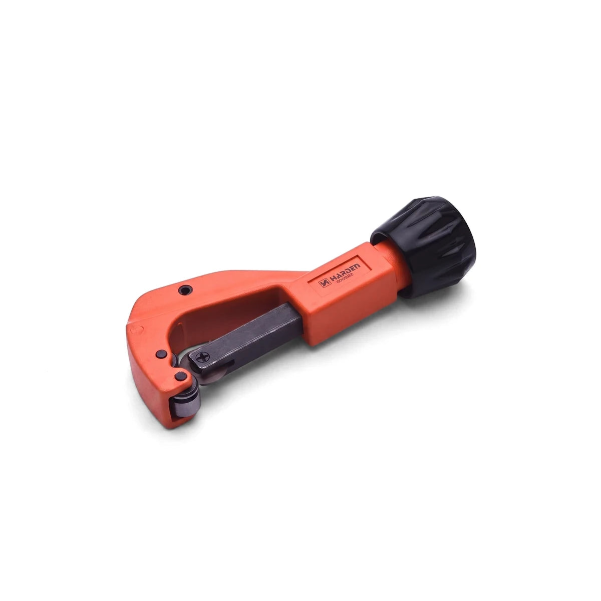 Orange and black Harden tube cutter for pipes from 3mm to 32mm, featuring a knurled adjustment knob.