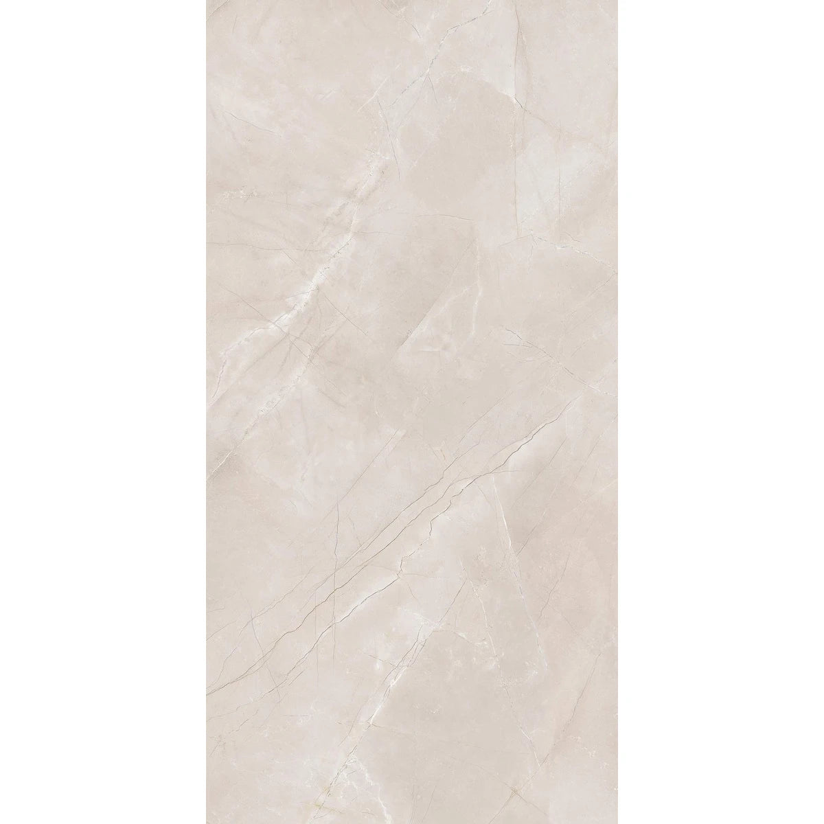 Close-up of Orlando Ivory 33x33cm porcelain tile, featuring a light beige color with subtle gray and white marble-like