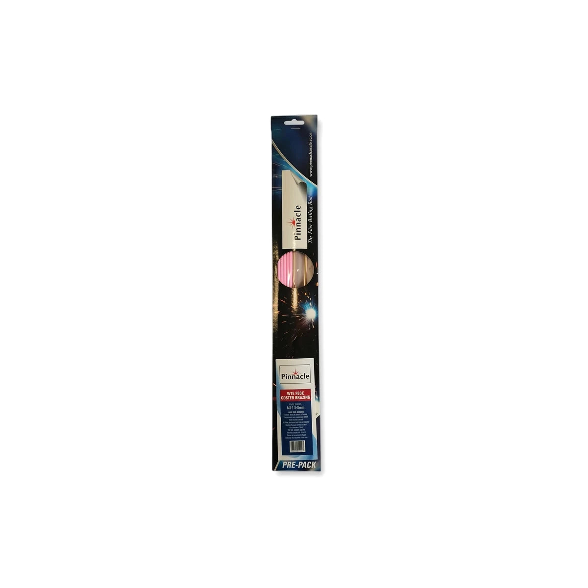 Pinnacle Brazing Rod M15 3.0mm in clear retail packaging, a long and thin product for welding and soldering.