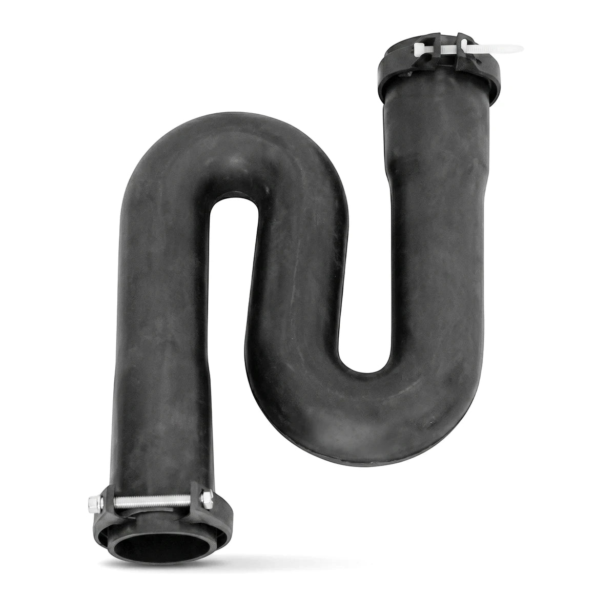 Plain S-Trap pipe, black, 32mm x 40mm, for plumbing applications, shown vertically on a white background.