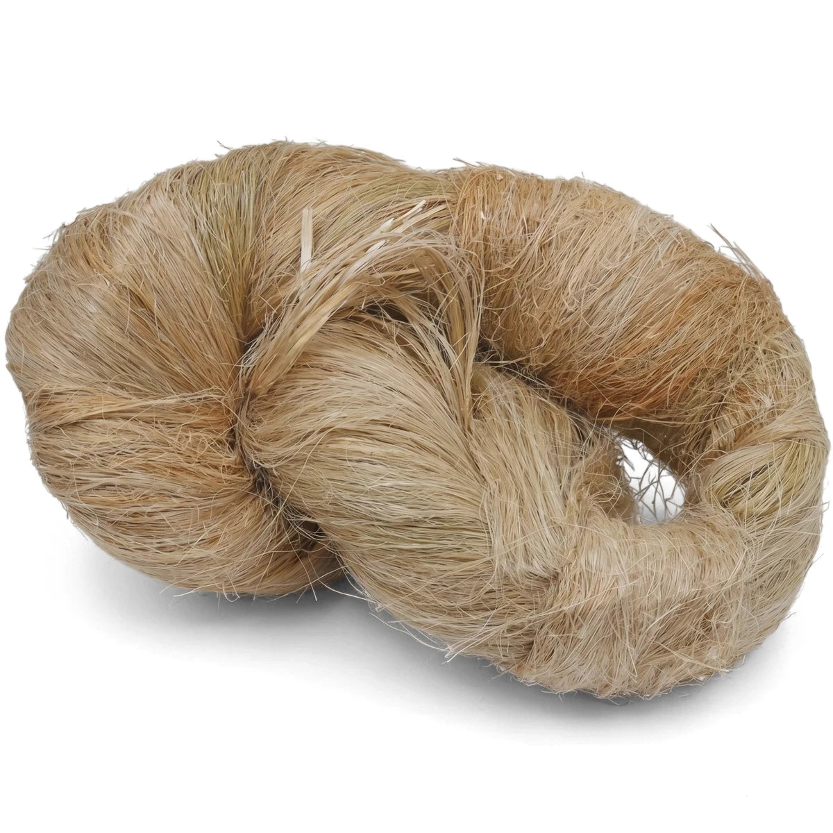 200G bundle of Plumbers Hemp Sealant, a natural light brown fiber used for sealing pipes and plumbing connections.
