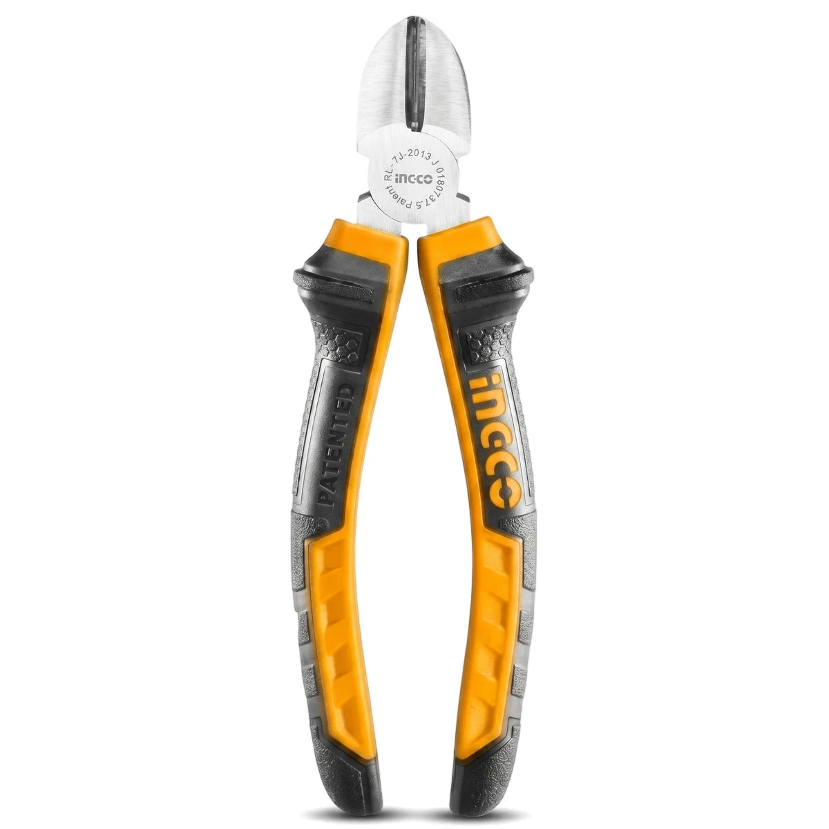 Polished 160mm diagonal pliers with yellow and black insulated handles, designed for precise wire cutting.
