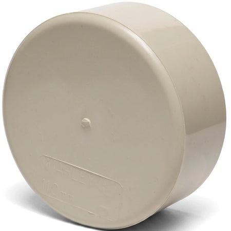 Beige PVC underground plain female stopend, 110mm, with "MARLEY" branding, shown from a slightly angled view.