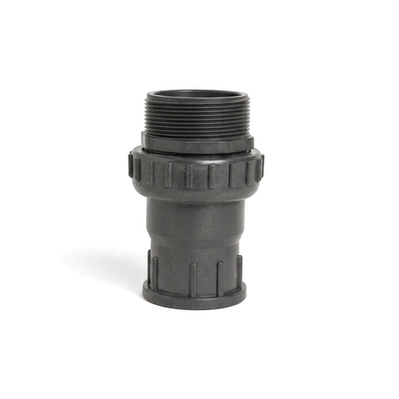 Black Quality Replacement Complete Union Fitting, a threaded plumbing component shown vertically against a white background.
