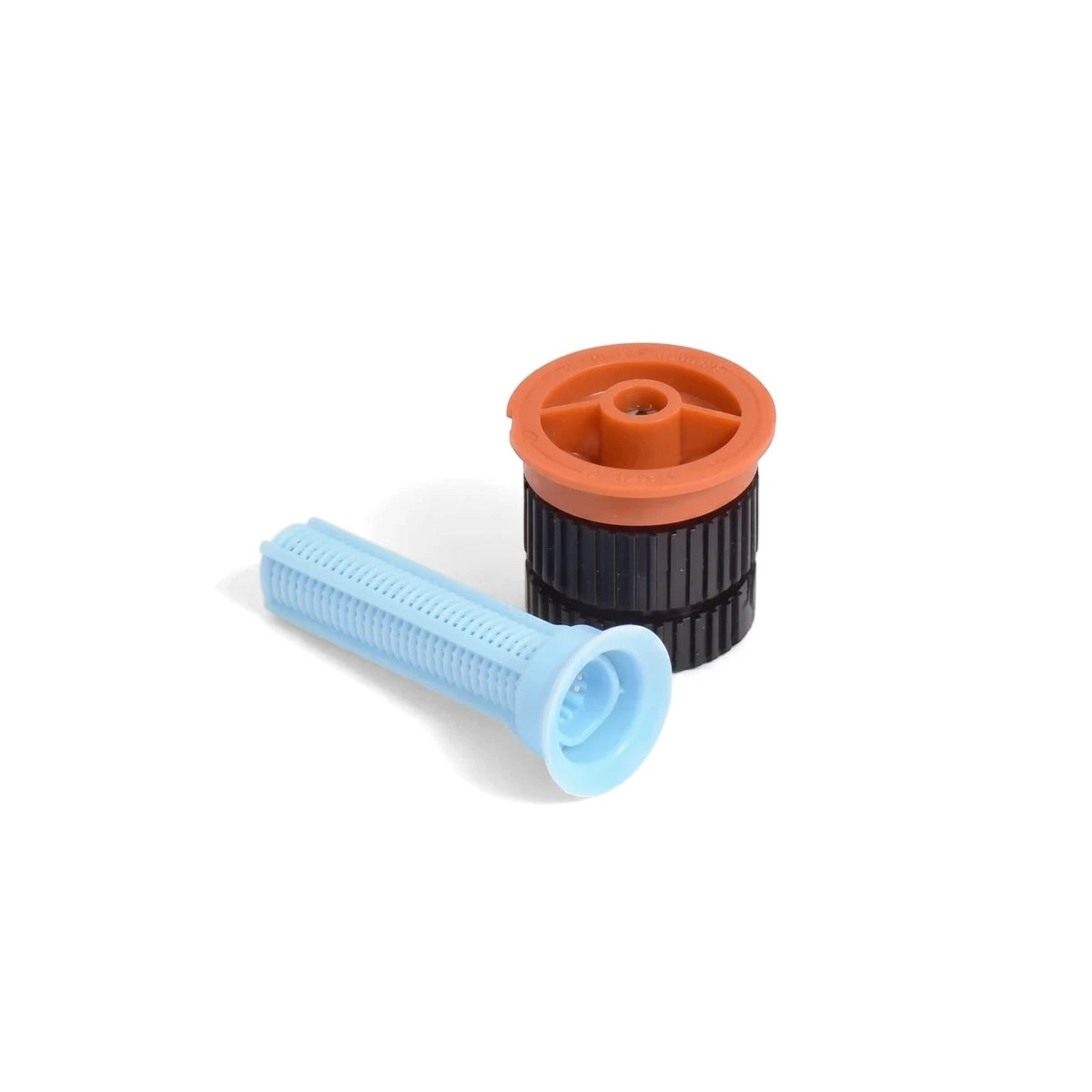 Rainbird 6-Van nozzle kit featuring an orange and black sprinkler head and a light blue filter for irrigation systems.