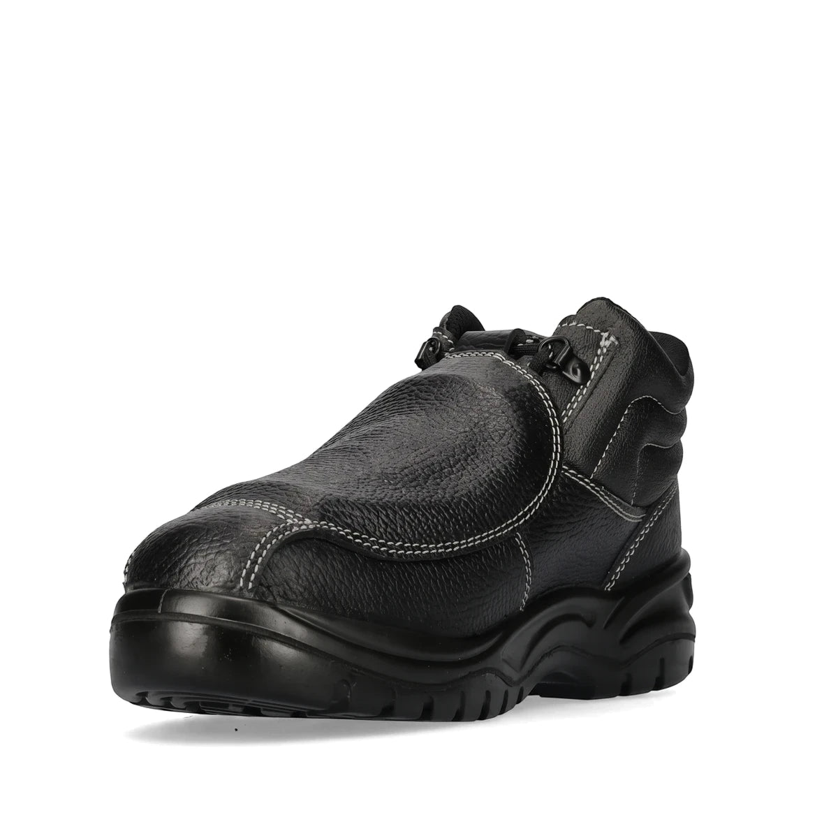 Black Rebel Fx2 Metatarsal S1P safety boot, featuring a durable textured upper, white stitching, and a chunky slip-resistant