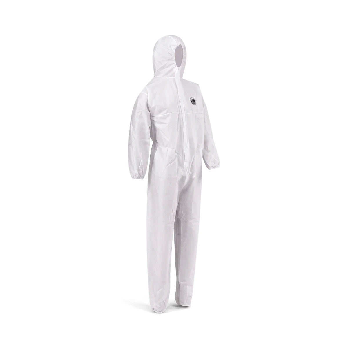 White Rebel Proguard 100 disposable coverall, full-body with hood, ideal for protective wear.