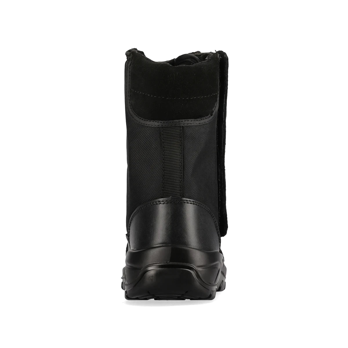 Black Rebel Security Hi Safety Boot, featuring a rugged design, durable materials, and a sturdy lug sole, shown from the