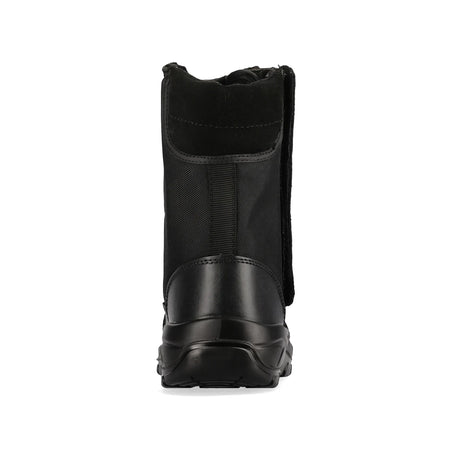 Black Rebel Security Hi Safety Boot, featuring a rugged design, durable materials, and a sturdy lug sole, shown from the