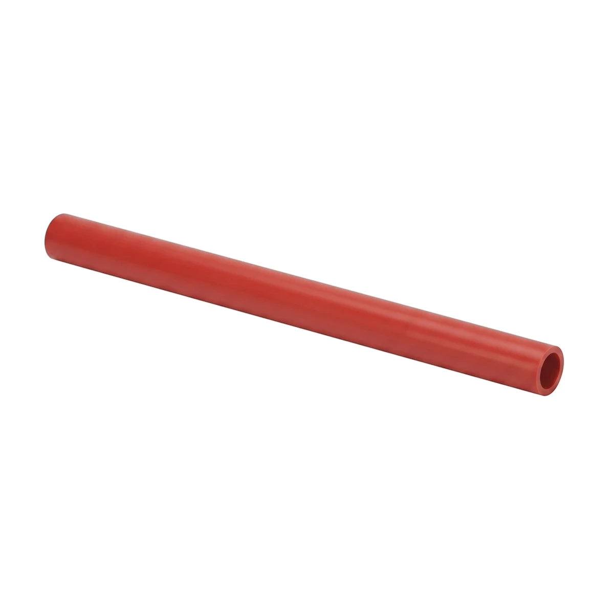 Red 6M x 15mm poly pipe, a single long piece of plumbing material shown horizontally against a white background.