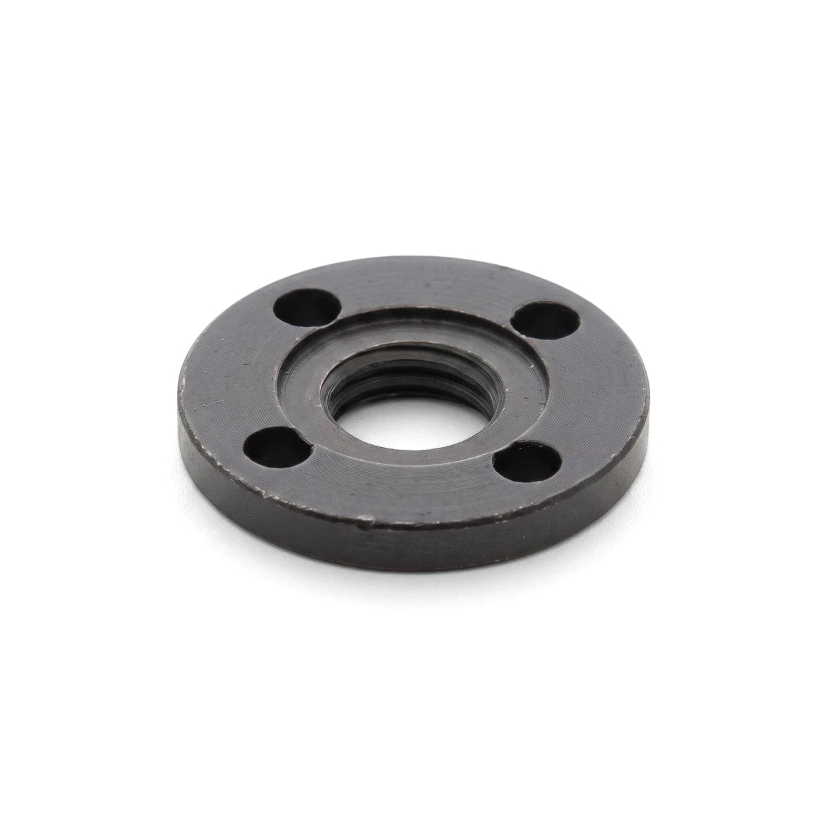 Dark gray metallic replacement clamp nut for Hg710 and Hg910, featuring a threaded center and four mounting holes.