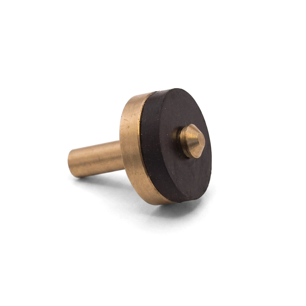 A single replacement jumper for 3/4 inch taps, featuring a brass shaft and disc with a black rubber washer and conical brass