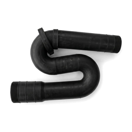 Black Reseal S-Trap pipe, 40mm x 40mm, designed for plumbing applications and waste water systems.