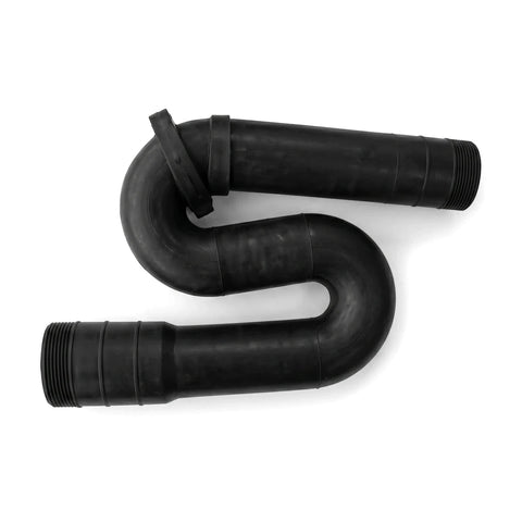 Black Reseal S-Trap pipe, 40mm x 40mm, designed for plumbing applications and waste water systems.