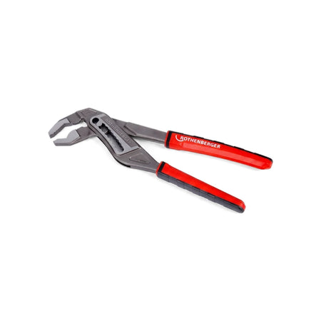 RoGrip M 7 inch Professional 2K Water Pump Pliers in gray with red and black handles, shown diagonally.