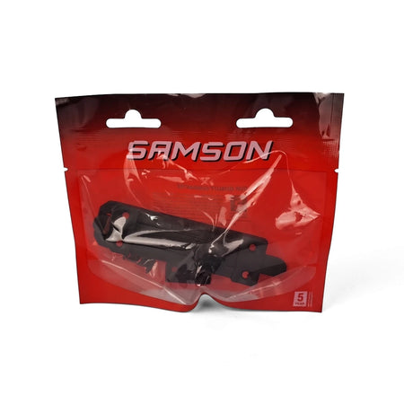 Samson Bolt Security 100mm Black Locks & Latches in a red plastic retail package, displayed on a white background.