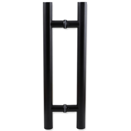 Samson H-shaped pull door handle in a sleek matte black finish for modern residential and commercial applications.