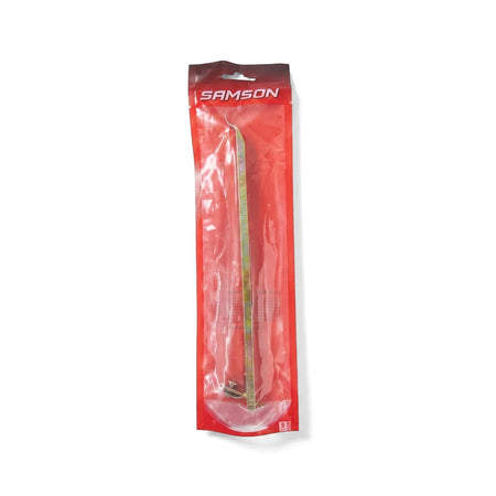 Samson Stay Peg Steel 250mm, a gold-colored metal stay peg in red and clear packaging, designed for locks and latches.