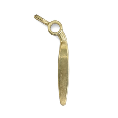 Golden Samson Window Handle Econo R/H Yzp, an angled right-hand window handle with a smooth metallic finish.