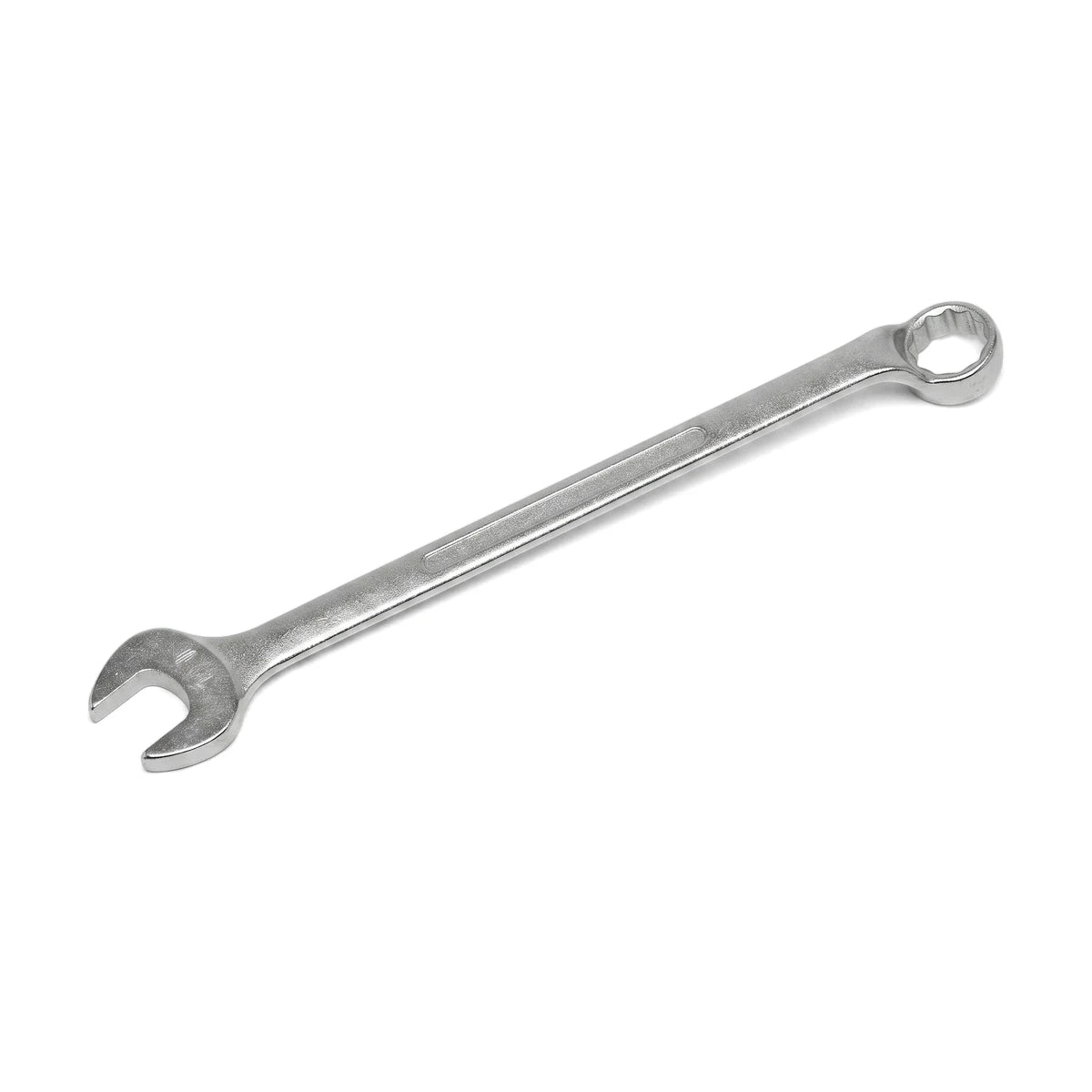 Silver 7mm combination spanner with open-end and ring-end jaws for tightening and loosening nuts and bolts.