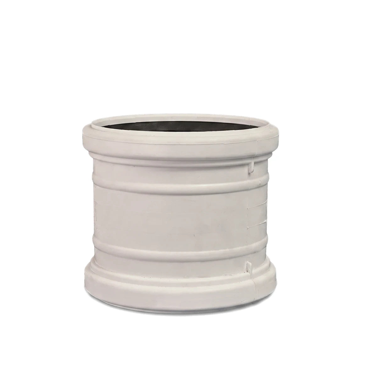 White PVC 110mm Soil/Vent Kimberley socket for plumbing, shown upright in a studio shot.