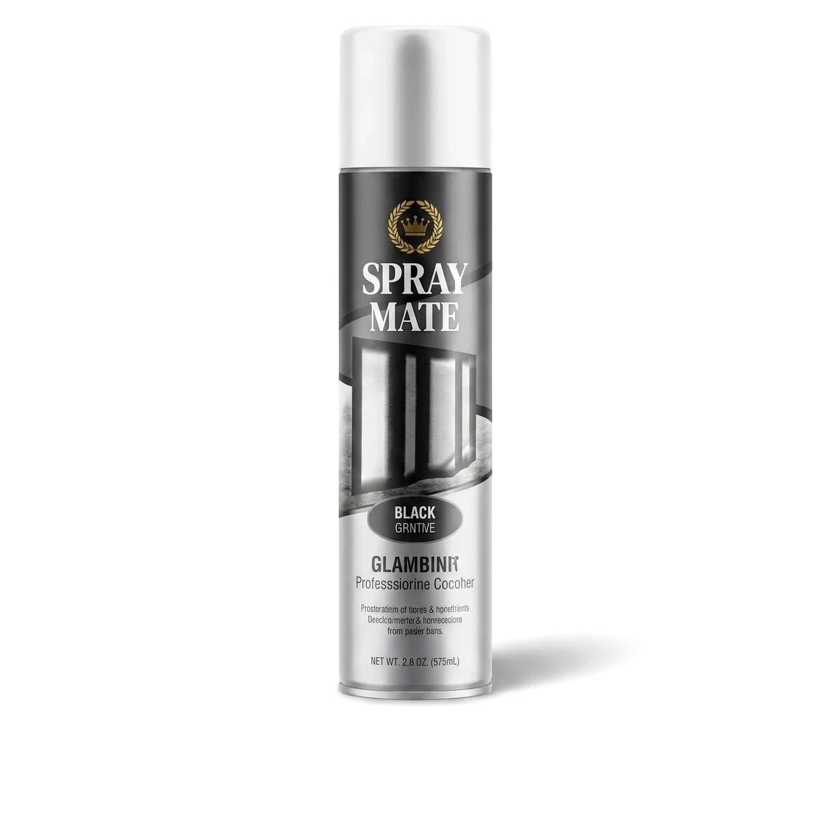 White and silver Spraymate Gloss Aluminium spray paint can, displayed upright on a white background.